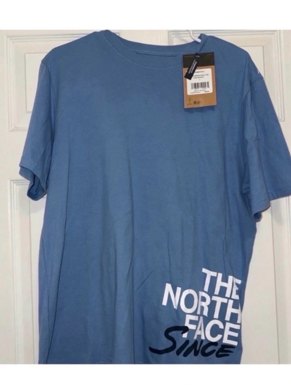 The North Face Light Blue Short-Sleeve Logo Tee